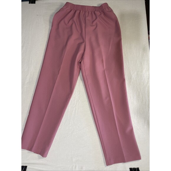 Bon Worth Women's Pull On Casual Pants Slacks Size Medium Pink/Mauve - Picture 1 of 5